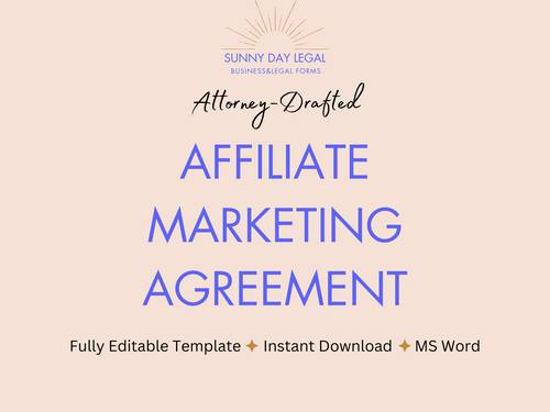 Affiliate Marketing Agreement