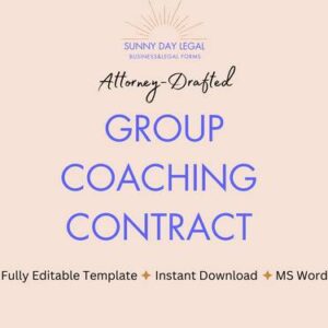 Group Coaching Contract